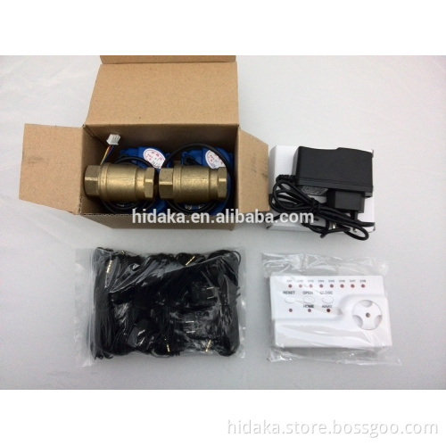 Water leak system with automatic stop valve water leak detector with motion sensor